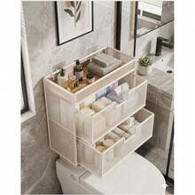 Kitchen Storage Set - 일반 화이트 더블 레이어 - 나무 상단 보드 - 보기 7