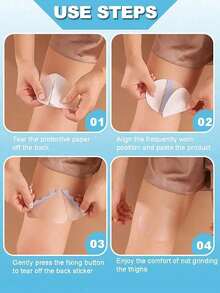 5-50pcs Invisible Thigh Anti-Chafing Patches, Thigh Anti-Chafing Stickers, Transparent Invisible Anti-Chafing Thigh Patches, Invisible Anti-Chafing Thigh Patches, Waterproof Patches, Invisible Thigh Patches, Waterproof, Comfortable Daily Wear, Waterproof Beauty Enhancement Patches, And Comfortable, Suitable For Daily Wear And Special Occasions Summer Cooling, Beach, Travel - Multicolor - View 8