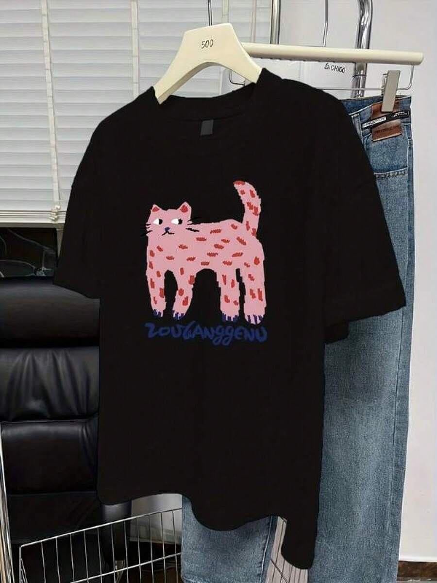 Dam-T-shirts - Svart - Visa 1
