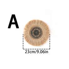 2 chiếc/1 chiếc Giỏ treo tường dệt thủ công, Giỏ trang trí tường bằng mây tre đan theo phong cách Boho mộc mạc, Thích hợp cho gia đình, nhà bếp, trang trại, bàn, phòng khách, nghệ thuật treo tường độc đáo - Nhiều màu - Xem 9