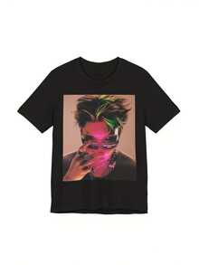 Camiseta unisex de Ateez Song Mingi con diseño de póster americano, Atiny Minki Mingki Stan, suave, esencial para la moda casual en todas las estaciones, versátil para todas las estaciones, asequible para el uso diario y un regalo perfecto para fans y amigos. - Negro - Ver 7