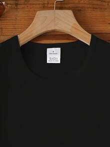 Women's 100% Cotton T-Shirts 2026 Hedgehog Print Round Neck T-Shirt, Casual Short Sleeve T-Shirt For Spring And Summer, Korean Style Women's Clothing - Black - View 4