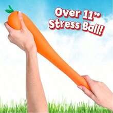Toymendous Squishy Carrot – Jumbo 13cm Inch Squishy Vegetable| Stress Relief Toy| Fidget Sensory Food Fun Adults - Party Toys - View 2