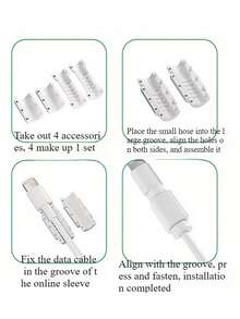 PVC 電纜保護套，耐用充電線套，適用於手機、USB、平板電腦數據線，非電子充電線保護配件 - 多色 - 查看 6