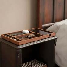 1 Hộp đựng đồ để bàn bằng gỗ - Hộp gỗ nhiều tầng chắc chắn, có thể đựng kính/điện thoại/tai nghe, khay để bàn văn phòng có vách ngăn, thích hợp cho mùa tựu trường. - Nhiều màu - Xem 3