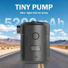 Pompe à air électrique sans fil portable, gonfleur/dégonfleur rechargeable USB 5200mAh à remplissage rapide, double usage pour matelas gonflable et sacs sous vide, avec 5 buses, écran LED, convient pour le camping, les flotteurs de piscine gonflables, les lits d'air, les bouées de natation, l'utilisation en extérieur - Noir - Voir 8