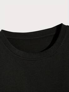Loose-Fit Printed T-Shirt - Black - View 3