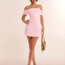 Summer Beach Vacation Solid White Off-Shoulder Back Bow Mini Dress, Suitable For Daily Dating, Night Out, Nightclubs, Parties, Get-Togethers, Cocktail Parties, Pool Parties, Back-To-School Season Clothes, School Season Dresses, Holiday Dresses Women's Dresses, Elegant, Beach Outfits For Woman / Beach, Wedding Guest Dress Women / Bridal Shower Dress White, Graduation Dress / Graduation Outfit, Brunch Outfits For Women, Concert Outfit Women / Rave Outfits Festival / Country Concert Outfi - Blanco - Ver 10
