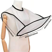 1 chiếc yếm cạo râu màu trắng, dễ vệ sinh, dùng tại nhà, có thể gấp gọn, quà tặng Ngày của Cha. - Tạp dề cạo râu - Xem 10
