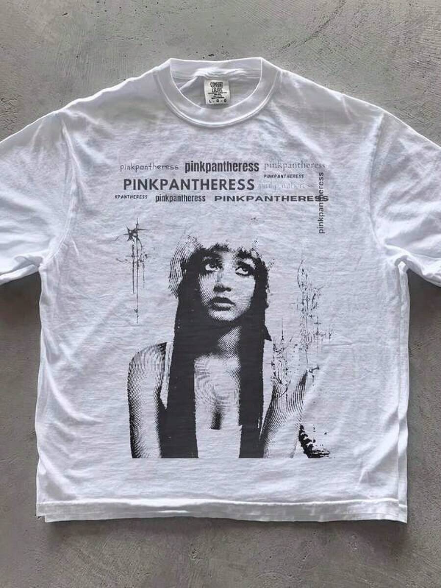 Nuevas camisetas de 2026PinkPantheress Shirt PinkPantheress Vintage T-Shirt PinkPantheress Homage Fan Tees PinkPantheress Concert Merch Unisex Cotton Teer,La elección perfecta para tus atuendos de San Valentín,afiliado ,camiseta masculina con gráfico divertido,Camisetas de K-Pop para hombre,blusas de niña,blusas para mujer - Blanco - Ver 1
