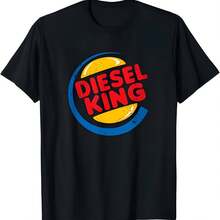 Camiseta Diesels King Diseño Vintage para Amantes de Diseños Graciosos - Negro - Ver 1
