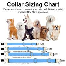 Corduroy Dog Collar With Dog Bow Tie, Soft Quick Release Basic Dog Collars For Small Medium Dogs, Large Dogs, Adjustable Dog Collar - Baby Blue - View 2
