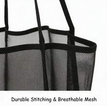 Large Mesh Beach Bag – Lightweight Summer Tote For Travel And Outdoor Use - A - 查看 3