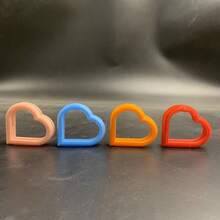 1/3pcs 3D Printed Heart-Shaped Ring Holder & Photo Stand, Creative Desktop Decor, Home Bedroom Photo Display Rack - Multiple Styles - View 2