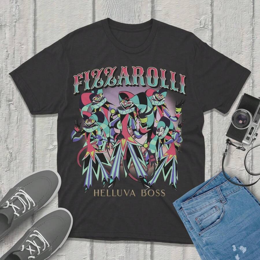 Fizzarolli Shirt h1elluva BO1SS Character fanmerch animated series.JPG - Negro - Ver 1