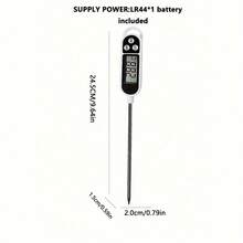 1pc Digital Food Thermometer, Outdoor BBQ Precise Measurement Tool, Kitchen Meat Baking Temperature Gauge With Hanging Loop, Portable Cooking Center Temperature Sensor, Practical Tool To Enhance Culinary Experience, Home & Commercial Use - M - View 4