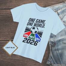 Camiseta de Fútbol de la Copa Mundial 2026, CAN MEX USA, Regalo Unisex para Fanáticos del Fútbol - Blanco (solo estilos en blanco y negro) - Ver 8