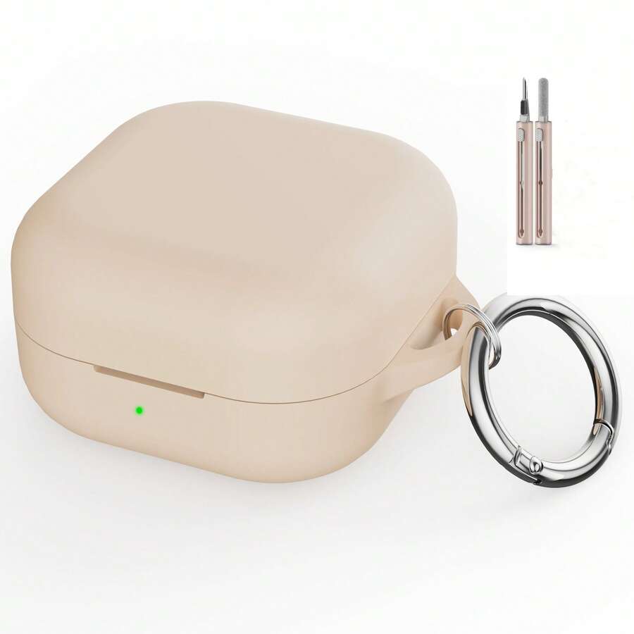 1 chiếc ốp tai nghe Bluetooth bằng silicon phù hợp với Buds4/4Pro, vỏ bảo vệ tai nghe đa năng kèm bộ cọ vệ sinh. - Màu kaki - Xem 1