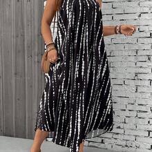 Plus Size Women Floral Print Casual Vacation Daily Wear Slip Dress Women Maxi Dresses Women Sundresses Women Sun Dress Women's Summer Dresses Women's Summer Outfits - Café integral - Ver 5