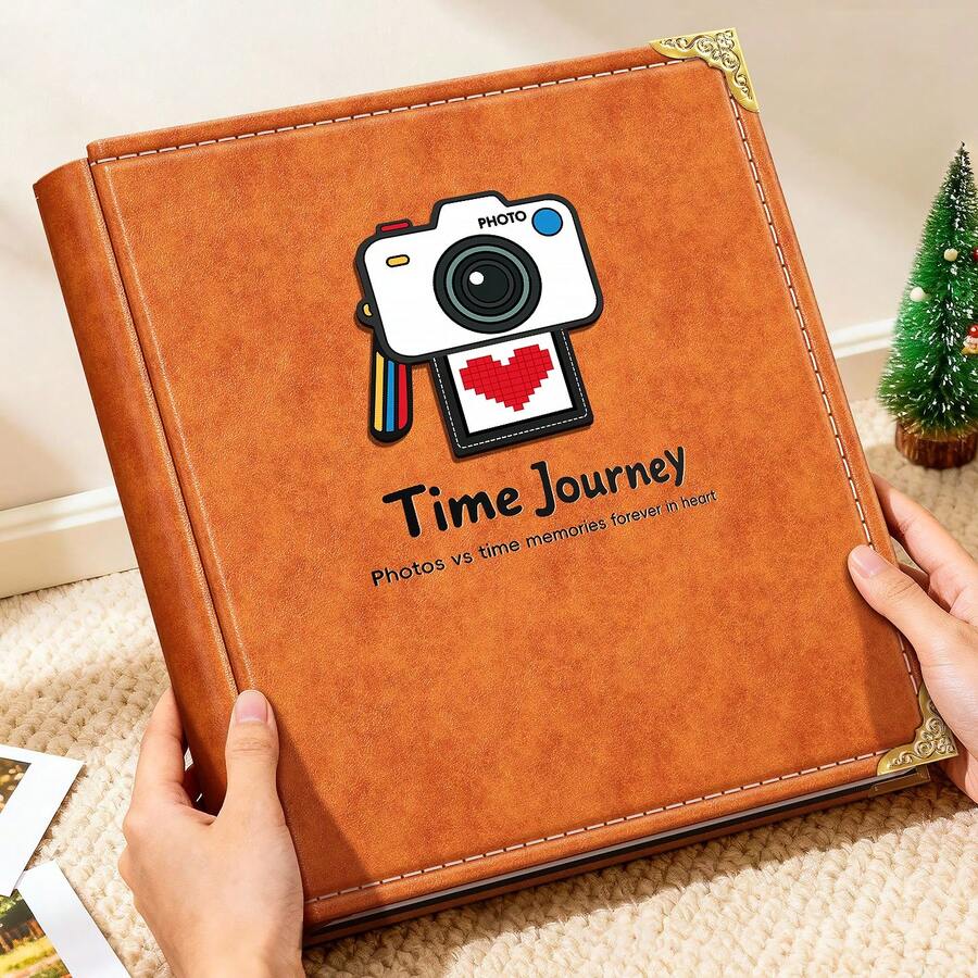 6-Inch Leather Photo Album, 600 Pockets, Large Capacity, Rectangular Design, Suitable For Wedding, Family And Travel Memories