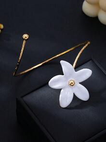 Bộ 3 vòng tay Plumeria thiết kế tối giản độc đáo, có thể điều chỉnh độ dài, thanh lịch và đa năng, phù hợp cho kỳ nghỉ hè. - Vòng tay hoa sứ - Xem 5
