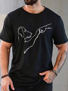 Men's T-Shirts For Spring And Summer - 黑色 - 查看 12