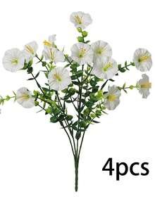 4/12 mazzi di fiori artificiali resistenti allo sbiadimento in plastica, piante finte decorative per vasi sospesi, interni ed esterni, giardino, portico, davanzale, casa, matrimonio, stile rustico, decorazione da esterno, decorazione da giardinaggio - Multicolore - Visualizzare 11