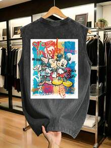 Disney Camisetas de tirantes para hombre - Negro - Ver 3