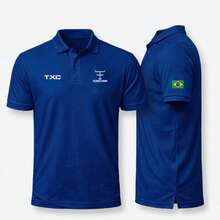 Men's Polo Shirt, Texas Country T-Shirts, Men's Blouses - 藍色 - 查看 9