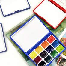 Watercolor Palette - Empty Watercolor Paint Case & Art Supplies - 12-Well Container - Single Piece - View 6