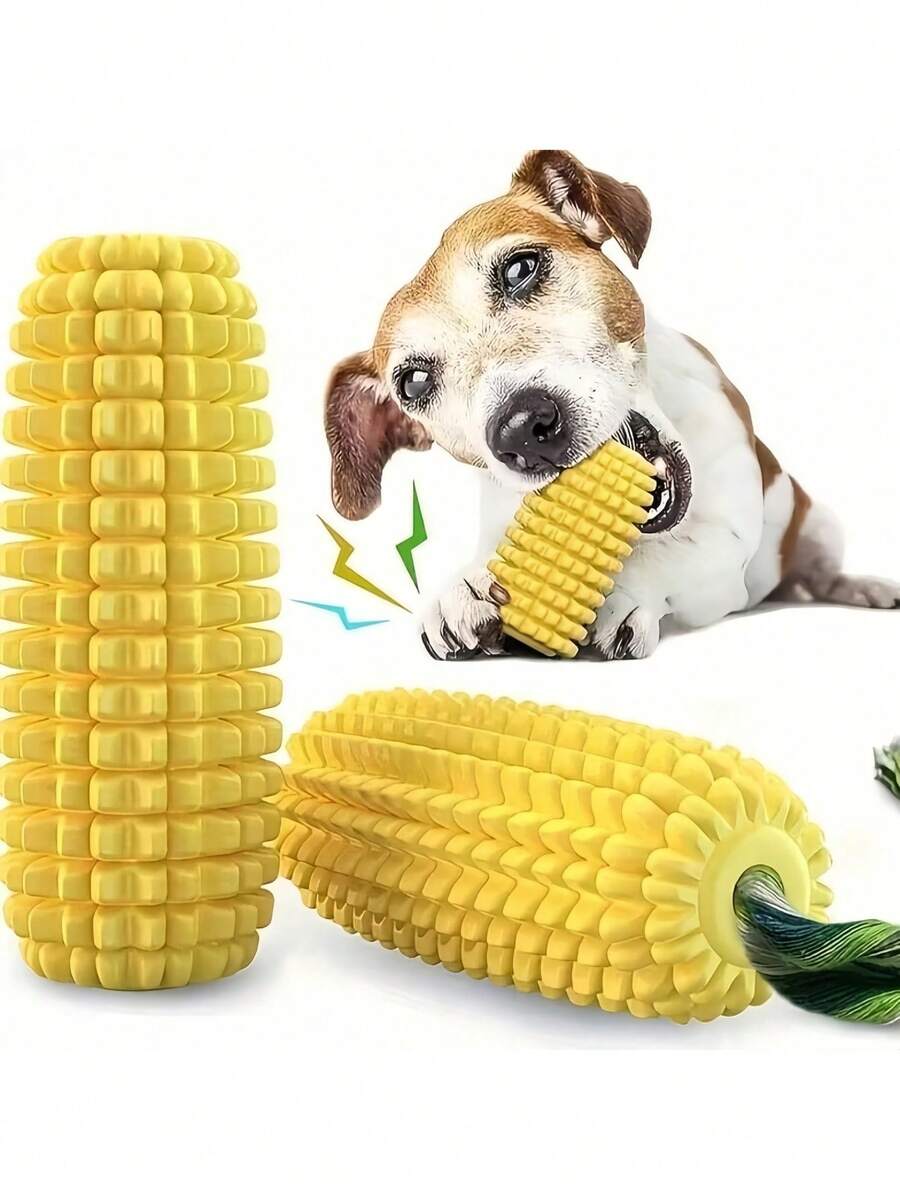 1個 - 大型耐咬玩具，適合喜歡咀嚼的大型犬 - 耐用橡膠狗咬骨，水果紋理（玉米與穀物設計） - 不可破壞的咬骨，適合中型、大型及幼犬 - 清潔牙齒並刺激智力的咀嚼玩具 - 最佳選擇：拉布拉多、德國牧羊犬、澳洲牧羊犬 - 咬骨，寵物用品 - 彩色 - 查看 1