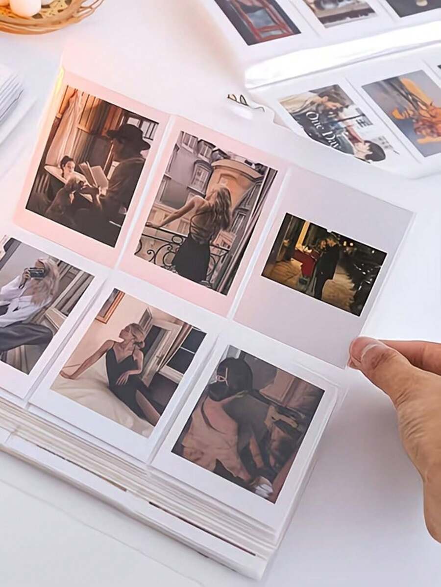 ألبوم صور صغير 1 قطعة 84/96/240/300 جيب، كتاب تخزين بطاقات الصور الكرتونية (تصميم صفحة واحدة أو صفحتين عشوائي) - متعدد الألوان - مشاهدة 1