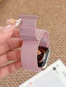 Huastonband 適用於 女款錶帶 38/40/41/S10/11-42mm、42/44/45/46/49mm，1 條棕粉色尼龍錶帶，適合 Ultra 3/2/1 S 女款 - 玫瑰粉 - 查看 9