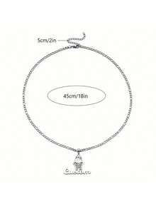 Customized Stainless Steel Basketball Net Sports Letter Name Necklace, Gift For Friends And Couples - Multicolor - View 4