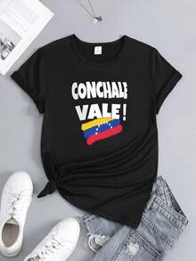 Camiseta de Verano para Mujer / Bonitos Estampados de Letras / Moderna, Transpirable y Cómoda / Perfecta para Deportes Casuales - Blanco - Ver 11