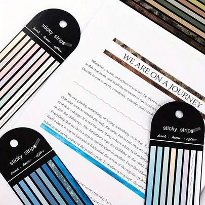 PET Thin Rectangular Solid Color Memo Pads, Macaron Series, Student Highlighter Sticky Notes, Fluorescent Index Tabs