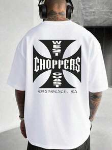 A Men's Loose-Fitting T-Shirt Made Of Lightweight Polyester, Suitable For Everyday Wear, Short-Sleeved Summer Style, Streetwear, Comfortable And Casual, Lightweight And Breathable, Comfortable 83C9 - 白色的 - 查看 4
