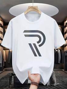 Men's Casual T-Shirt With Fashion Print - 白色 - 查看 6