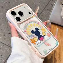 One Acrylic Magnetic Phone Case Featuring Disney Mickey Mouse, Cute, Summery, Refreshing, And Cartoonish Design. Wireless Charging Compatible, Unisex Protective Case Compatible With IPhone 17/17 Pro/17 Pro Max/17/16/15/14/13/12 Series. - Black - View 4
