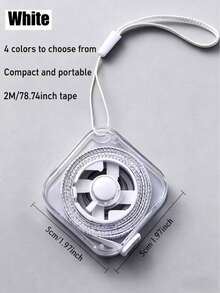 2m/6ft Cinta métrica retráctil suave con cordón colgante y botón, escala doble cara CM/Pulgada con clip de bloqueo, medición corporal de cintura y busto, regla portátil DIY de costura (Multicolor) - A - Ver 16