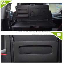 Foldable Car Food Tray Rack, Multifunctional Portable Car Food And Beverage Tray – Black Dining Storage Rack, Rear Seat Car Tray – Laptop, Meal Car Multifunctional Foldable Dinner Plate Table Cup Holder Chair Back Seat Car Storage Rack - Multiple Styles - View 12