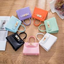 Mini Jelly Top Handle Crossbody Bag, Women's Cute Candy Color Lock Design Chain Shoulder Purse For Party & Daily Use - Orange - View 3