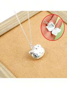 【Hello Kitty 项链】Y2K 饰品 - 1 件可爱 Sanrio Hello Kitty 猫咪吊坠项链 - 送给女性的完美礼物 - 銀色 - 查看 1