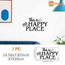 SUPSTICKER 黑色語錄牆貼，自黏可移除貼紙，14.56x5.91/7.87 英吋，適用於門、玄關、客廳 - 1PC - 查看 10