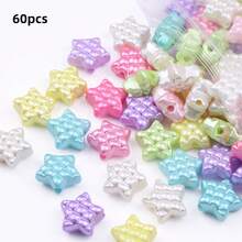 20-200pcs ABS Faux Pearl Mixed Color Pearl, Plum Blossom, Pumpkin, Pentagram, Heart Shaped Beads For DIY Handmade Bracelet Accessories - Pearlescent Beads - View 8