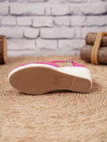 Women's Comfortable Slip-On Round Toe Platform Loafers, Spring/Summer,Wedge Heels - Hot Pink - View 4