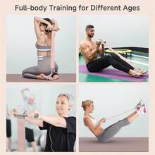 Dây kháng lực kéo chân, dụng cụ hỗ trợ tập bụng tại nhà, dụng cụ giãn cơ yoga. - Nhiều màu - Xem 9