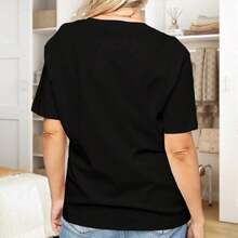 Camiseta suave hecha en EE. UU., 100% algodón, vintage, con diseño divertido de tía padruna, leyenda, para el Día de la Madre. Camiseta personalizada y única, ligera, cómoda, lavable a máquina, con estampado gráfico. Regalo para cumpleaños, aniversario, San Valentín, Día de la Madre, Día del Padre, Navidad, Acción de Gracias, Halloween, Año Nuevo, boda, para él, ella, su familia, novio, novia, padre, madre, hija, hijo, abuelo, abuela, amigo, compañero de clase. - Negro - Ver 2