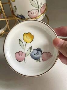 Soporte para palillos de cerámica de lujo de alta gama y ligero, estante de almacenamiento con drenaje para cocina, caja de almacenamiento de palillos y cucharas para encimera, regalo de decoración del hogar, artículos domésticos de uso diario - Ver 7