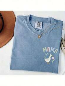 Nueva Colección de Ropa 2026: Camisetas de Verano Hechas de Algodón Lavado, Camiseta con Estampado "Mother Goose", Camiseta de Algodón Batik de Alta Calidad, Marca de Moda Vintage, Camiseta para Mujer, Esencial para la Playa, Camiseta de Verano, Regalo para las Fiestas, Regalo para el Día del Padre.Tops Holgados y Cómodos de Primavera para Mujer, Ropa Colorida, Ropa de Verano para Mujer, Algodón Maija - Café integral - Ver 6